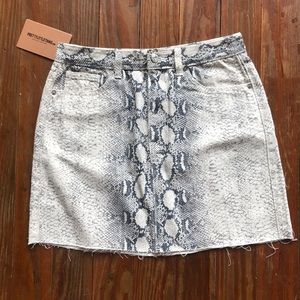 Denim snake skin skirt
